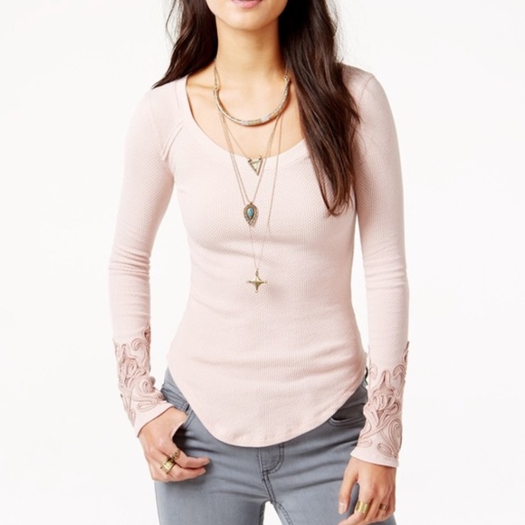 Free People Tops - Free People Masquerade Cuff Thermal - Rose